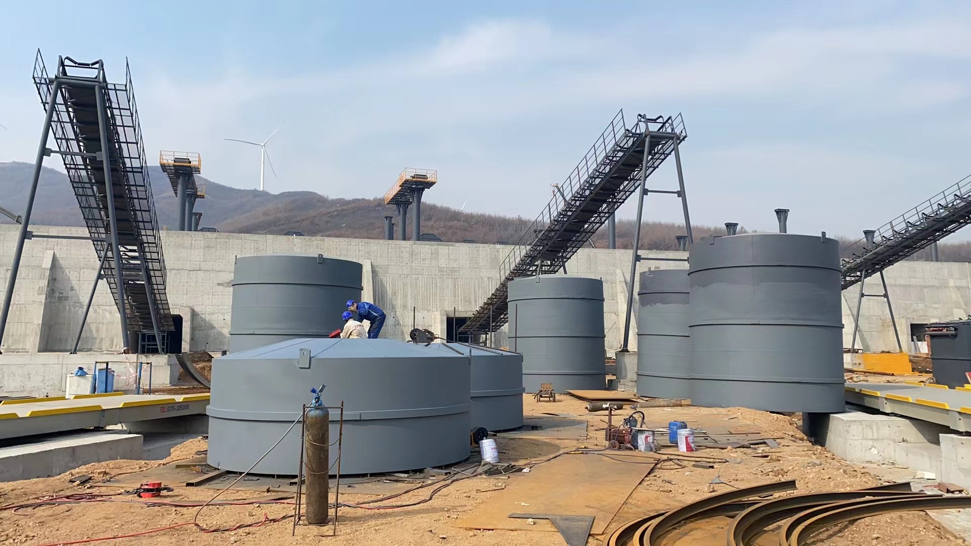 泸州骨料钢板仓河南项目大型骨料仓生产线进度